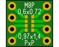 表面実装ピッチ変換基板（8個入）