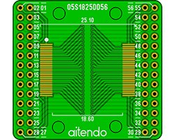 画像1: ピッチ変換基板（0.5/56P）