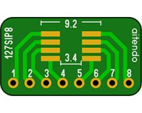 ★1.27/8P★SIP変換基板（3枚入）