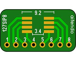 画像1: ★1.27/8P★SIP変換基板（3枚入）