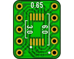 画像1: 両用ピッチ変換基板（0.5-0.65/10P）（6枚入）