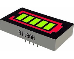 画像1: ★赤黄緑2色★電池残量LED表示器★カソードコモン★