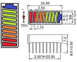 画像2: 10段バッテリー残量LED表示器