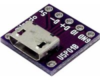 実装済みマイクロUSBモジュール