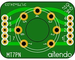 画像1: 真空管ソケット変換基板（2枚入）