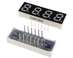☆0.28☆時計用4桁7セグLED表示器 - aitendo