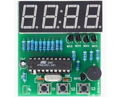 画像1: 目覚まし機能付き4桁LED時計キット