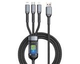 ★6A/100W★マルチ3in1データ通信・充電ケーブル