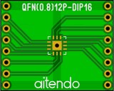 ★0.8/12P★ピッチ変換基板★4x4★