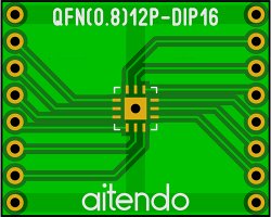 画像1: ★0.8/12P★ピッチ変換基板★4x4★