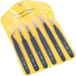 画像1: ステンレスピンセット6本入り